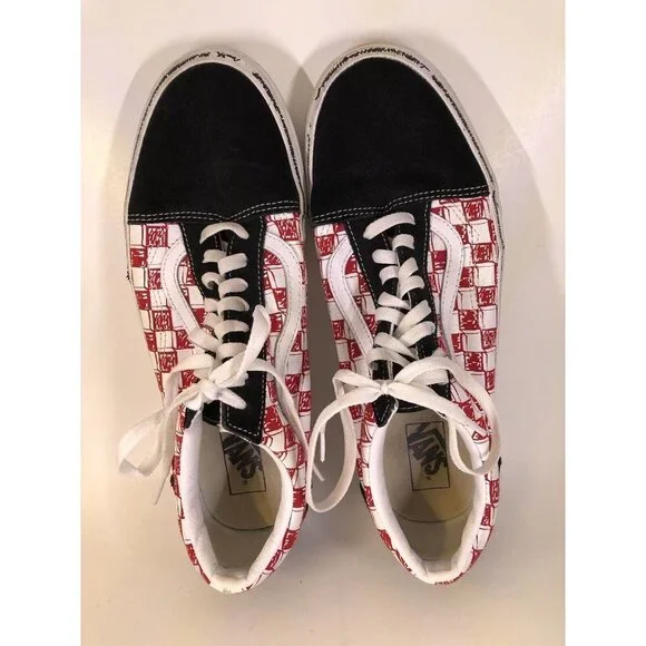 Vans Old School Sketch Checkerboard Sneakers Off The Wall Size 12 - Picture 2 of 11